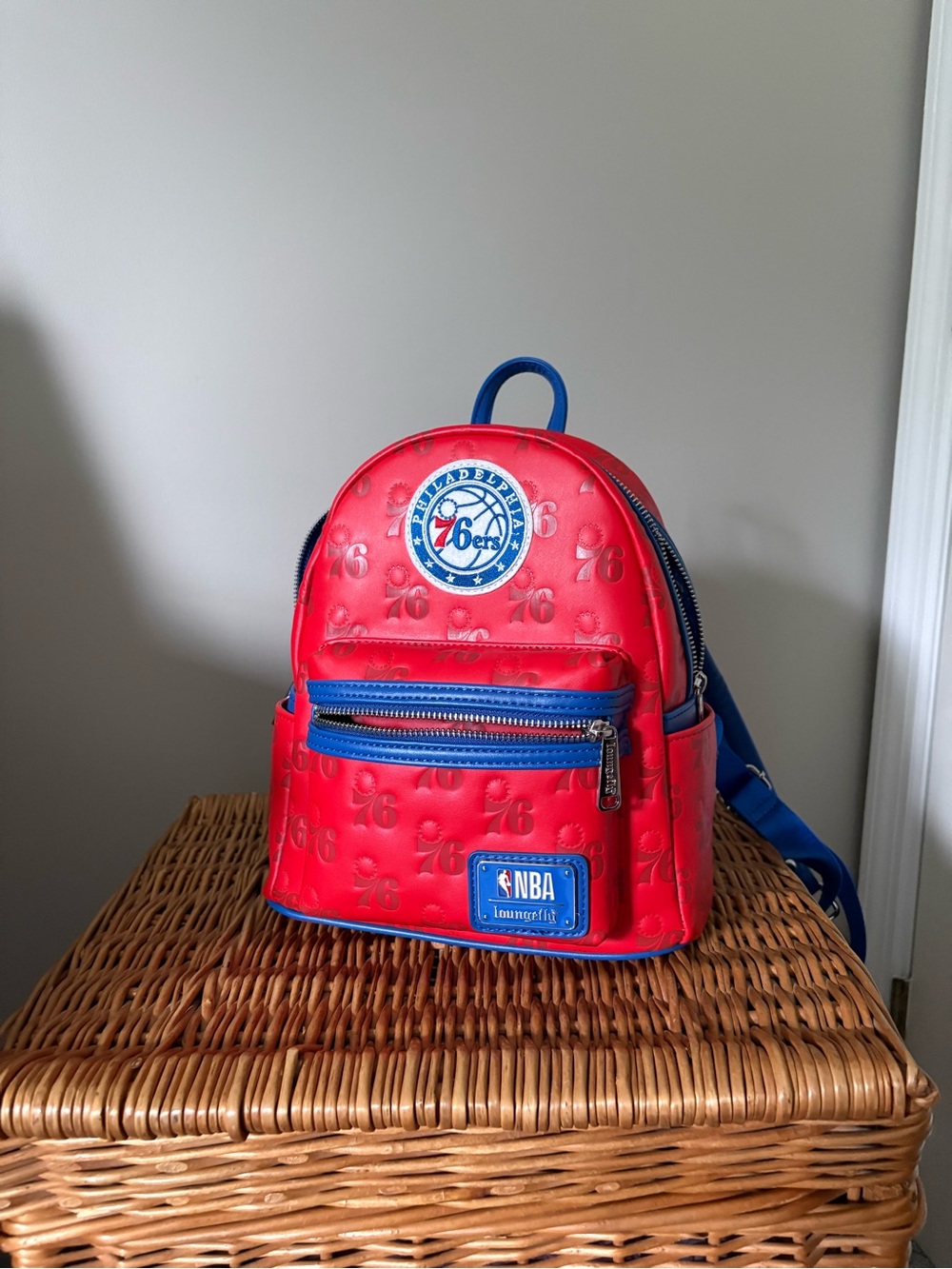 NBA Philadelphia 76ers Mini Backpack in Red and Blue